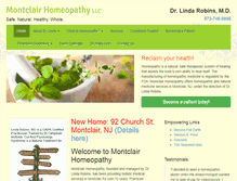 Tablet Screenshot of montclairhomeopathy.com